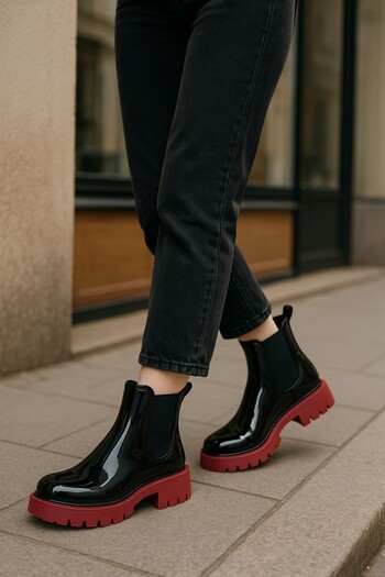 Afşin Waterproof Red Women's Boots Extra Water Resistant