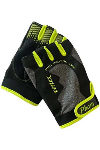 VERTEX Pham Black-yellow Dumbbell Fitness Cut-Out Sports Gloves