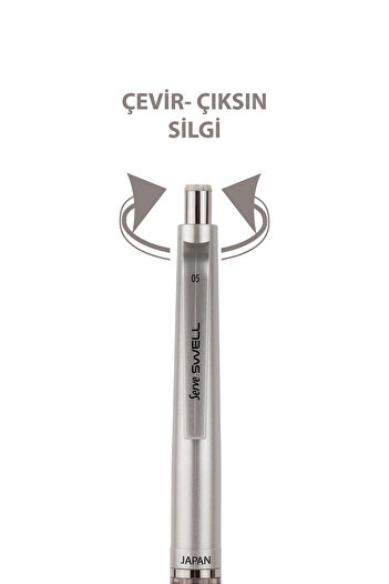 Serve Swell Metallic Gray Mechanical Versatile Pen 0.5 mm