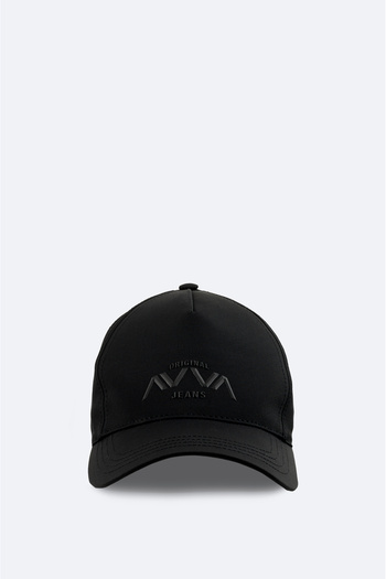 Avva Men's Black Printed Hat A51Y9203