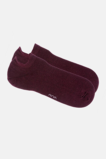 Avva Men's Burgundy Viscose Blended Sneaker Socks E 008553