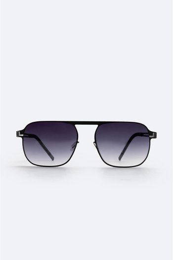 Avva Men's Black Sunglasses - Rectangular Structure, A41y8813