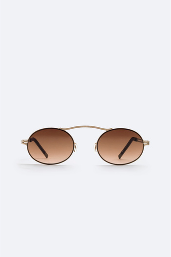 Avva Men's Brown Round Hand Made Sunglasses A41Y8809