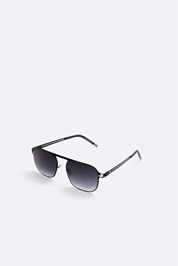 Avva Men's Black Sunglasses - Rectangular Structure, A41y8813
