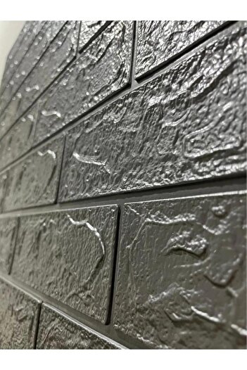 Renkli Duvarlar 50x54 Cm 0,27 M² Gri Silinebilir Kendinden Yapışkanlı Duvar Kağıdı Esnek Panel 3d Tuğla Desen