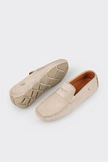 Elle Shoes Bej Deri Erkek Günlük Ayakkabı