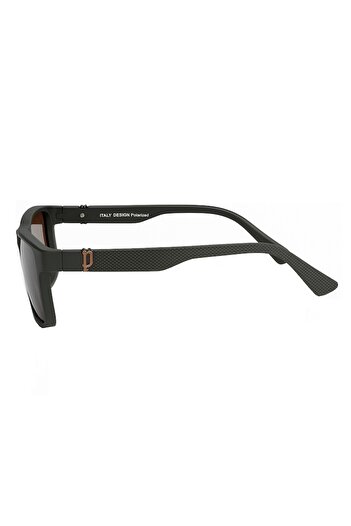 Globalport Retail Men's sunglasses, polarized UV400, brown plastic frame, brown lenses, classic model