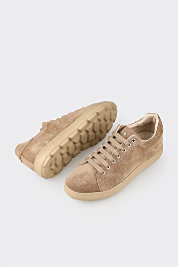 Elle Shoes Bej Deri Erkek Günlük Ayakkabı