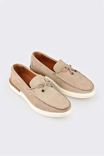 Elle Shoes Bej Deri Erkek Günlük Ayakkabı