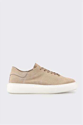 Elle Shoes Bej Deri Erkek Günlük Ayakkabı