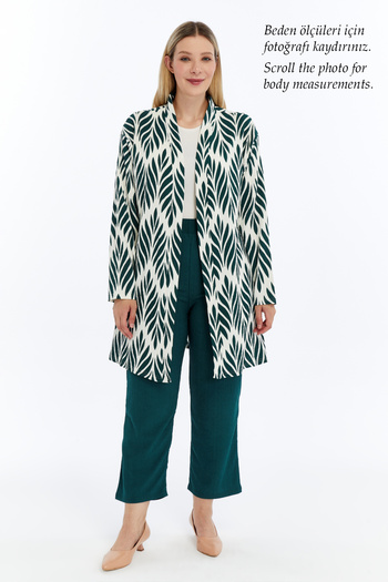 Laden Plus Size Women's Oversized Summer Spring Wrinkle Fabric Pants Patterned Cardigan Mother's Two-Piece Suit