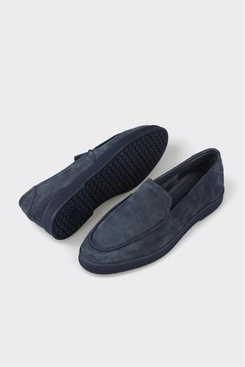 Elle Shoes Lacivert Deri Erkek Günlük Ayakkabı