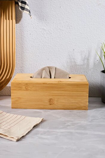 AVANTAGE HOME Arven - Bamboo Z Napkin Holder, Tissue Box