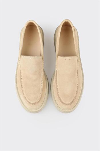 Elle Shoes Bej Deri Erkek Günlük Ayakkabı