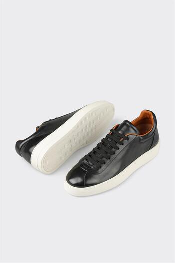 Elle Shoes Siyah Deri Erkek Spor Ayakkabı