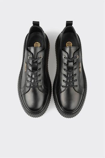 Elle Shoes Siyah Deri Erkek Spor Ayakkabı