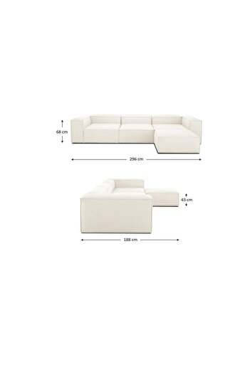 NEXHOME 4 Modül Modüler L Köşe Koltuk Takımı
