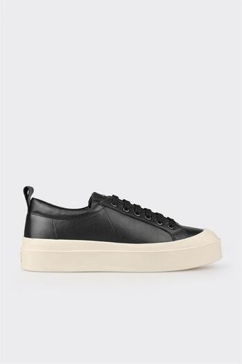 Elle Shoes Black Leather Men's Sports Shoes
