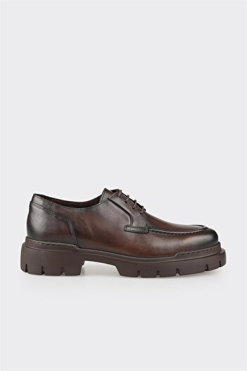 Elle Shoes Brown Leather Men's Casual Shoes