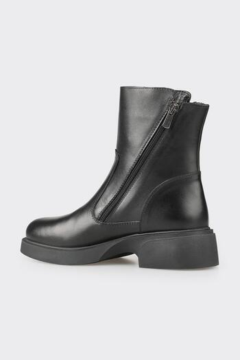 Elle Shoes Siyah Deri Kadın Günlük Bot