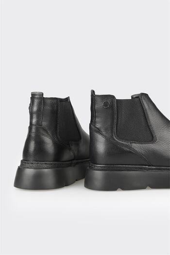 Elle Shoes Siyah Deri Erkek Günlük Bot