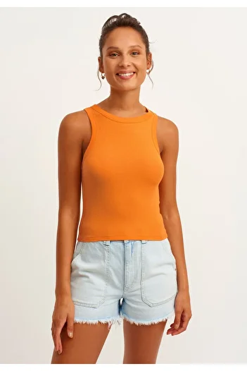 la & vetta 3 Pack Ribbed Halter Collar Knitted Tank Top