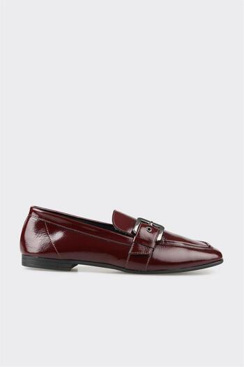 Elle Shoes Burgundy Leather Women's Casual Shoes