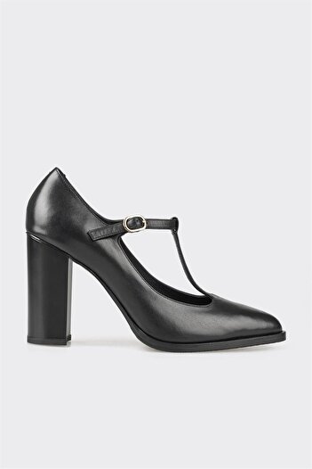 Elle Shoes Black Leather Women's Shoes