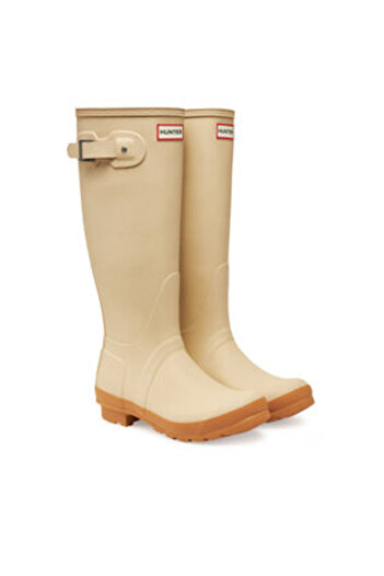 Hunter Women's Wellington Boots brown HUNTER-WFT1000RMA GRAVEL/BISCUIT