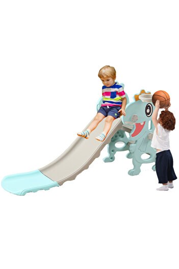 Ma Baby Children's Slide Indoor Household Small Kids Slide for Toddlers Folding Indoor Freestanding Green
