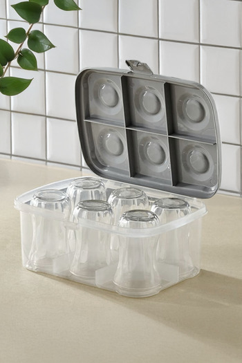 Kitchen Life Tea Cup Carrying Container Picnic Camping Cup Storage Box - Carrying Organizer
