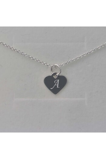 dalimag Bratara argint 925, 25 cm, si charm inima argint cu agatare inima, gravat litera A
