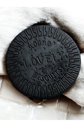 EyER Shoping Oreoo Biscuit Shaped Scented Round Notebook Black