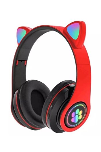 OMC Wireless headphones for children, Cat Paw Ear, red