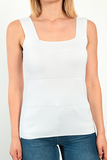ModaPlaza Women's Square Neck Knitwear Undershirt 5572