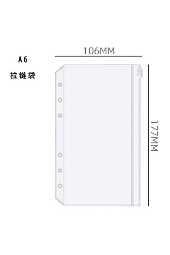 Choice 6 zip pockets1 A6 Budget Binder Planner Notebook Cover PU Loose-leaf Handbook 6 Holes Binder Diary A