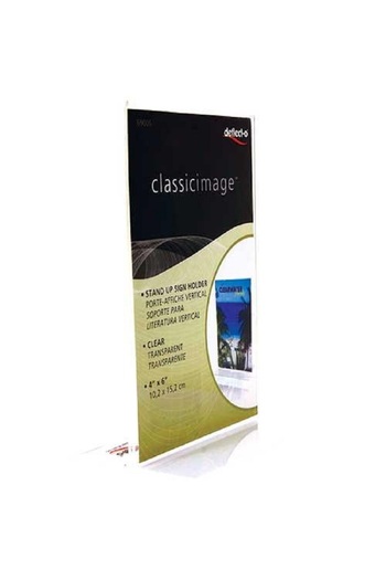 Deflecto ClassicImage T-Style Stand-Up Sign Holder – Double-Sided