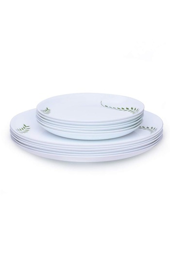 British Chef 21 Pieces Opalware Dinner Set- Microwave, Dishwasher & Frezzer Safe | Botanica Dinnerware Set