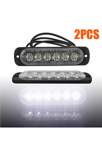 Choice 2Pcs 12V-24V Fog Work Od Off-Road Car External Lights White 6 SMD LED Indicator Light Tail Rear L...