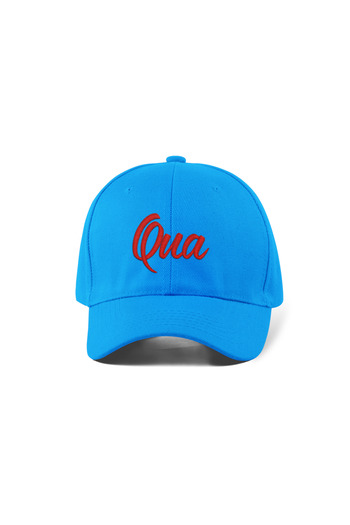 QUATEX Капелюх з вишивкою Qua – Синій 100% бавовна габардин, унісекс модель