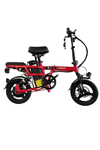 Aster Electric Bike with 500W Motor and Battery 48V 10 Ah Red