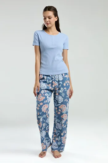 Arnetta Top Camisole Bottom Woven Fabric Women's Pajama Set, with Pocket Detail
