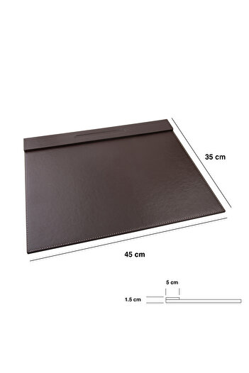 2K Desk Mat Desktop Single Meeting Room, Hotel Room and Reception Desk Mat Desk Pad Vegan 35X45 Cm., Coffee