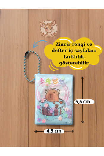 Çınar Kapibara Juicy Glitter Mini Notebook 4.5 cm X 5.5 cm Capybara (Single)