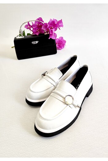 Of&Off Women's Genuine Leather Patent Leather Casual Shoes
