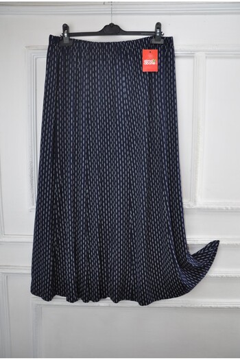 elma abone Plus Size Pigment Combed Cotton Elastic Mother's Skirt