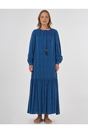 Kayra Φόρεμα Maxi με κορδόνια Indigo