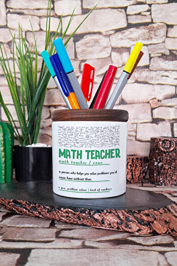 qoeuyl boutique Profesor de matematică Substantiv Profesor de matematică Semnificație de dicționar Suport de stilou din ceramică imprimat