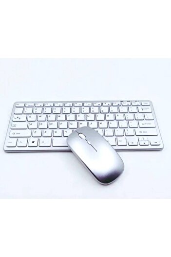 OMC Ergonomic mouse and 2.4G rechargeable wireless keyboard kit silver