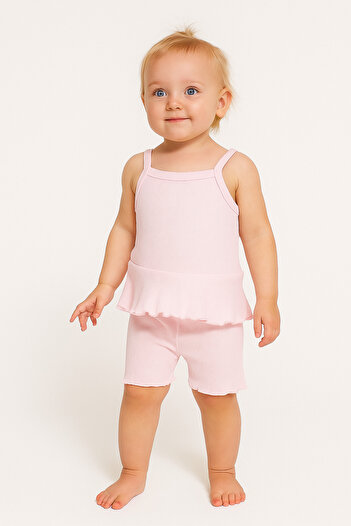 For My Baby Hanging Tshirt Shorts Girl 2 Piece Set